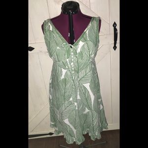 Fun in the Sun!  XXL Green/White Raviya Sundress